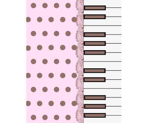 Light Pink Piano Tile Polka Dot Composition Notebook