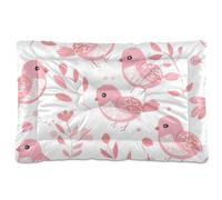 Light Pink Playful Falcon Washable Dog Sleeping Mattress Non-Slip Soft Comfortable Kennel Pad for Large Jumbo Medium Small Dogs 36" x 24"