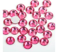 Light Pink/Rose Glass 3D Nail Art Rhinestones ss3 ss4 ss5 ss6 ss8 ss10 ss12 ss16 ss20 ss30 Crystal Nails Non HotFix Decorations-Rose-SS3 1440pcs