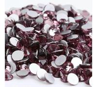 Light Pink/Rose Glass 3D Nail Art Rhinestones ss3 ss4 ss5 ss6 ss8 ss10 ss12 ss16 ss20 ss30 Crystal Nails Non HotFix Decorations-Light Amethyst-Mix Sizes 5gram