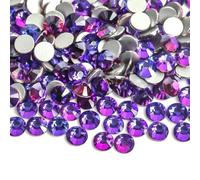 Light Pink/Rose Glass 3D Nail Art Rhinestones ss3 ss4 ss5 ss6 ss8 ss10 ss12 ss16 ss20 ss30 Crystal Nails Non HotFix Decorations-Newest Purple-SS12 1440pcs