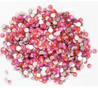 Light Pink/Rose Glass 3D Nail Art Rhinestones ss3 ss4 ss5 ss6 ss8 ss10 ss12 ss16 ss20 ss30 Crystal Nails Non HotFix Decorations-Hyacinth AB-SS30 288pcs