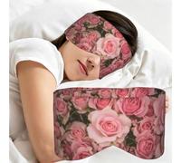 Light Pink Rose Texture, Sleep Mask for Home Travel, Full Eye Covers Light Blocking Eye Mask Sleep Eye and Ear Muffs