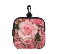 Light Pink Rose Texture, Square Zipper Storage Bag, Neoprene Coin Purse, Small Wallets, Change Pouch, Change Purse