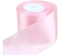 Light Pink Satin Ribbon - 50mm Wide - 5 Meter - for Gifts Wrap, Sew, Party, Favours, Decorations, Easter, Christmas, Events, Dress, Bows Wedding, DIY, Cars, Hair and Much More