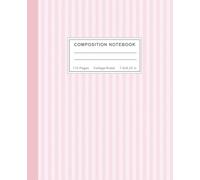 Light Pink Striped Composition Notebook College Ruled: Cute Pastel Pink Notebook for School, College & Work | Aesthetic Preppy Notebook for Students & Women