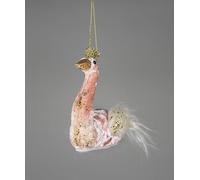 Light Pink Swan 12x13cm - Christmas Tree Hanging Decorations Festive Decorative Ornaments Fairy Tale Themed Xmas Tree Pendant
