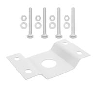 Light Pole Mount Bracket for Solar Panels and Lighting Fixtures | Iron Construction, White Finish, Easy Installation, Stable Support for Parks and Roads