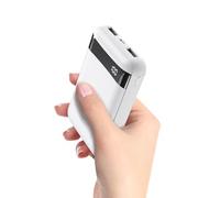 Light Power Bank 10000mAh, Mini Portable External Battery Charger with Fast Charge 2 Inputs & Outputs, Ultra-Compact, Portable Charger for iPhone iPads Galaxy Smartphones