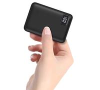 Light Power Bank 10000mAh, Mini Portable External Battery Charger with Fast Charge 2 Inputs & Outputs, Ultra-Compact, Portable Charger for iPhone iPads Galaxy Smartphones