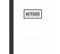 Light Print Graph Paper Notebook: 1/4" Squares (4 squares per inch) | Black 8.5 x 11 Notebook | Thin Light Gray Lines | For Math, Science, Charts, ... Needlepoint, Pixel Art, Writing, Calligraphy
