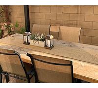 Light & Pro Reversible Jute Braided Table Runner - Farmhouse Burlap, Natural, Organic Eco-Friendly Rustic Vintage Dining - 13x72 Inch