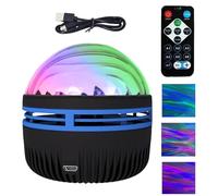 Light Projector - Galaxy Star Water Effect Projector | Dimmable USB Light with Remote Control - 14 Dynamic Ceiling and Wall Visualizations for Aesthetic Bedroom Decoration and Relaxation