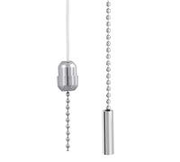 Light Pull Chain Cord Chrome Small Cylinder 7x32mm with 800mm Matching Chain