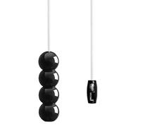 Light Pull Cord with Bead Style Handle in a choice of Black, Silver and Gold. Ice white Cord (Jet Black)