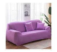Light Purple 1-Seater Sofa Cover Stretch Polyester Furniture Protector for 90-140 cm Sofas Monochrome Design& Easy to Clean Perfect for Home Décor