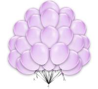 Light Purple Balloons - Pack of 15 x 12 Inch Pastel Purple Balloons for Kids Party, Birthday & Wedding Decorations