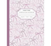 Light Purple Bow Composition Notebook: Super Cute and Girly Pastel Lavender Coquette Ribbons Journal for Teen Girls Ideal for School | College Rule Lined Pages