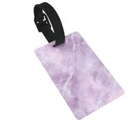 Light Purple Marble White Veins Luggage Tags Name Id Label Suitcase Tags, Ideal for Travel Cruise Backpacks Bag
