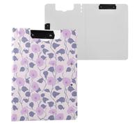 Light Purple Morning Glory Clipboard Folder, A4 Size Folder Clipboard with Pen Slot for Office School