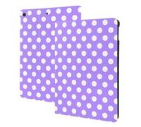 Light Purple Polka Dot Print (q) Compatible with ipad 9th/8th/7th Generation Case Cover, Tablet Cases Compatible with ipad Case 10.2 Inch, Auto Wake/Sleep, Folio Stand