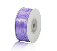 Light Purple Ribbon 3mm, 91M Double Faced Satin Ribbons for Gift Wrapping, Gift Ribbon for Crafting, DIY Sewing Projects, Floral Bouquet, Hair Bows, Birthday, Baby Shower and Wedding Cake Decoration