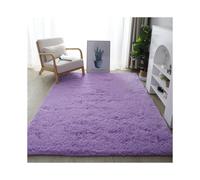 (Light purple (thickened), 80cm*160cm) The living room is covered with silk and wool carpets, while the bedroom is fully covered with long-wool bed MATS, floor MATS, door MATS and foot MATS