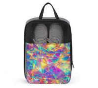 Light Rainbow Mixed Colored Pattern Shoe Bag for Travel Daily Use Anti-dust Storage Carrier Golf Shoe Pouch