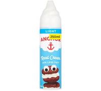 Light Real Whipped Cream 250ml Spray 45% Less Fat Anchors (1x250ml)