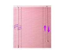 Light Red 25mm Aluminum Venetian Blinds | Adjustable Width 40-155cm, Height 60-250cm | Horizontal Window & Door Covering | Light Filtering & Privacy Protection