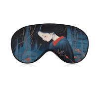 Light Red Female Sleep Mask Light Blocking Eye Cover Polyester Eye Mask with Elastic Strap Blindfold for Side Sleeper Sleeping Masks Face Hugging for Women Men Travel