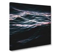Light Reflecting Upon the Ocean Canvas Print | Gallery Wrapped 30mm Frame Wall Art | 20x20 inches | Ready to Hang | Abstract Seascape Picture | Living Room Bedroom Lounge Office