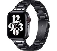 Light Resin Strap Compatible with Apple Watch Straps Women 38mm 40mm 41mm 42mm 44mm 45mm 46mm 49mm, Starlight Stainless Steel Buckle Ladies Strap for iWatch Ultra SE, Series 10 9 8 7 6 5 4 3 2 1