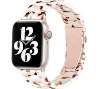 Light Resin Strap Compatible with Apple Watch Straps Women 38mm 40mm 41mm 42mm 44mm 45mm 46mm 49mm, Starlight Stainless Steel Buckle Ladies Strap for iWatch Ultra SE, Series 10 9 8 7 6 5 4 3 2 1