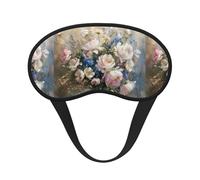 Light Romantic Flowers Sleep Mask for Side Sleeper, Eye Mask Sleeping for Women Men,for Sleeping with Elastic Band