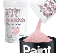 Light Rose Gold Glitter Paint Additive Microfine 100g for Adding Sparkle to Paints & Varnish | Paint Walls Sparkly Add to Emulsion, Acrylic or Lacquer Indoor | Hemway