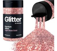 Light Rose Gold Glitter Shaker, 130g Chunky Glitter, Crafts 1/24" Metallic Flake Light Rose Gold Sequins, Resin & Epoxy Crafts, Decorating, Halloween, Christmas Nail, Face, Hemway