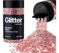 Light Rose Gold Glitter Shaker, 130g Super Chunky Glitter, Crafts 1/8" Metallic Flake Light Rose Gold Sequins, Resin & Epoxy Crafts, Decorating, Halloween, Christmas Nail, Face, Hemway