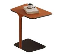 Light ry Coffee Table Small Square End Table for Living Room Saddle Leather Sofa Side Table Modern Corner Table for Small Apartments Home Decor