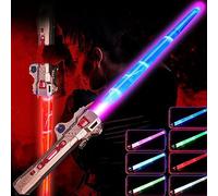 Light Saber for Kids - LED Colour Changing Lightsaber Toys With 7 Colors and FX Sounds - Extendable Light Sabers for Halloween Fancy Dress Parties, (Rose Gold)