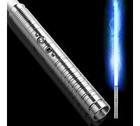 Light Saber Kids,Light Up Saber with Sound- 11 Colors Changeable Retractable Lightsaber Sword Toys for Party Favors,Halloween Christmas Stocking Filler Gift（77cm） (Silver)