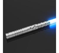 Light Saber Kids,Light Up Saber with Sound- 7 Colors Changeable Retractable Lightsaber Sword Toys for Party Favors,Halloween Christmas Stocking Filler Gift(63cm Silver)