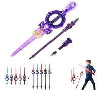Light Saber, Light up Sword, Swords for Kids, Can Be Assembled and Transformed, Seven Color Switching, Smart LED Lights, Retractable Blades (Purple)