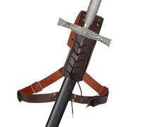 Light Saber - PU Leather Back, Adjustable Strap Design, Medieval Renaissance Style Support, Durable Cosplay Equipment | Costume Accessory Event Case