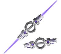 Light Sabers for Kids, Fire Spin Sword Double-Edged Lightsaber Toy with 7-Color LED Lights & Sound, Retractable Light Saber Sword for Kids Role-Play Battles, for Party Christmas (E)