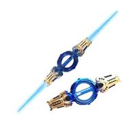 Light Sabers for Kids, Fire Spin Sword Double-Edged Lightsaber Toy with 7-Color LED Lights & Sound, Retractable Light Saber Sword for Kids Role-Play Battles, for Party Christmas (A)