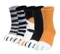 （Light Sage）Light SageChalier Cozy 5 Pairs Mens Fluffy Socks Warm Winter Thermal Slipper Socks Pure Color Presents for Men Women