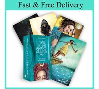 Green Light Seer's Tarot Cards Paper Deck - 13 cm x 8 cm (78 Card Deck) - Spiritual Awakening & Intuition Boost, Unique Illustrations - Ideal for Spiritual