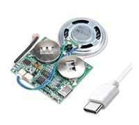 Light Sensor Sound Module MP3 Sound Chip Module with 8MB Memory Type-C USB Speaker for DIY Festival Greeting Card Creative Gifts playable sound module