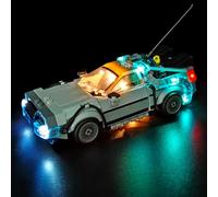Light Set Compatible with Lego Speed Champions Time Machine from Back to The Future(Model NOT Included) - Creative Lighting Decoration for Lego 77256 Building Set (Standard Version)